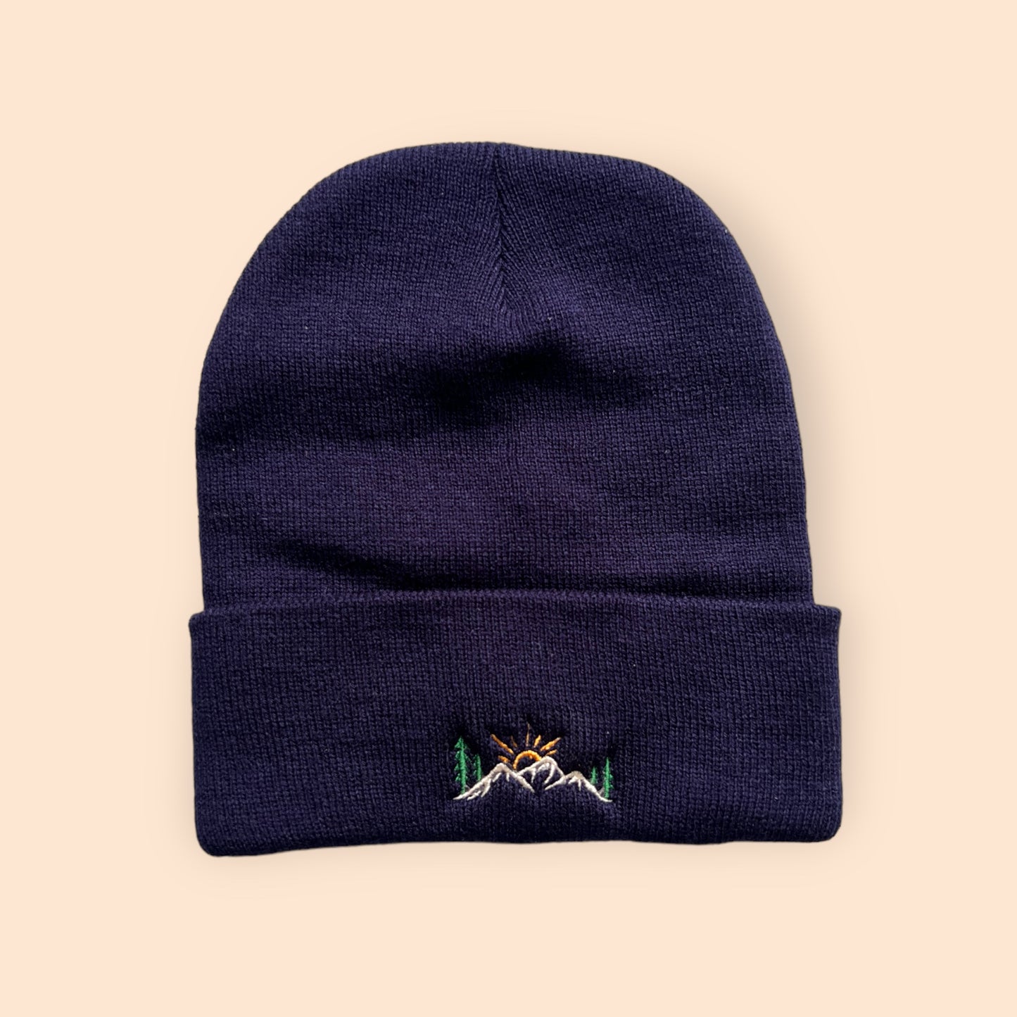 nature embroidered beanie