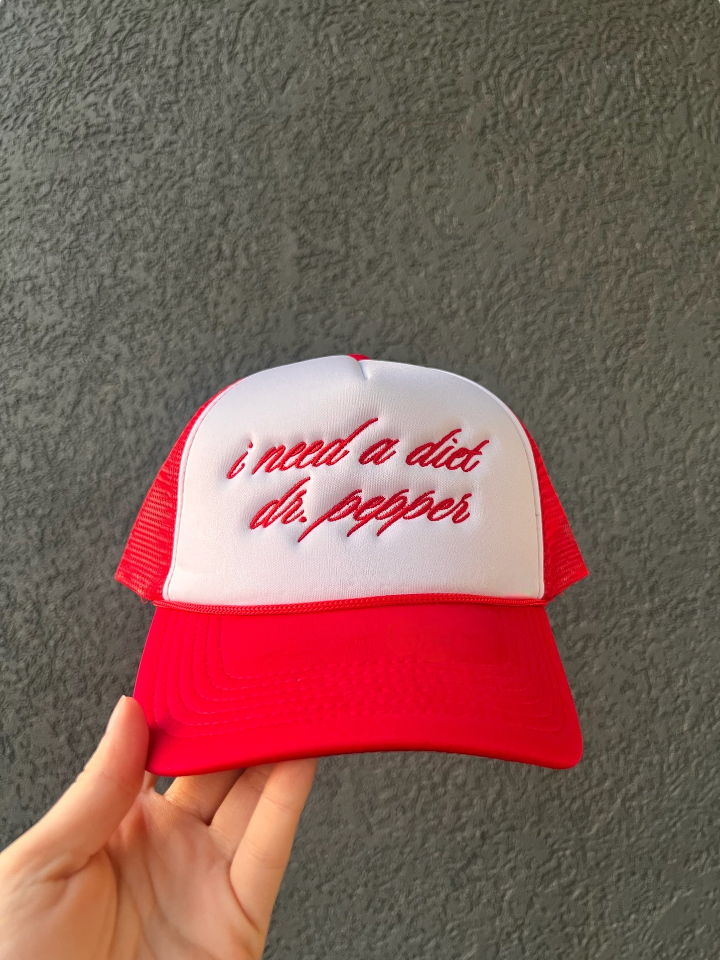 i need a diet dr pepper trucker hat