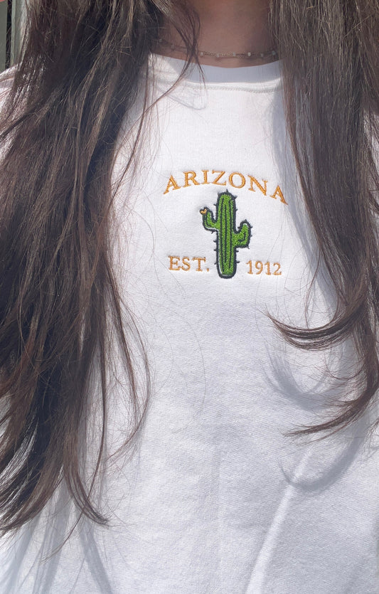 arizona embroidered crewneck