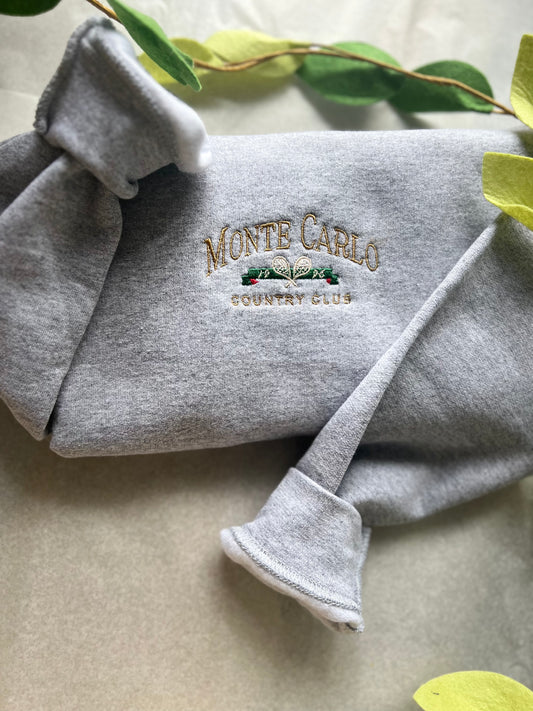 monte carlo embroidered crewneck