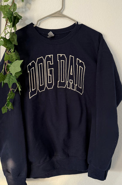 dog dad embroidered crewneck