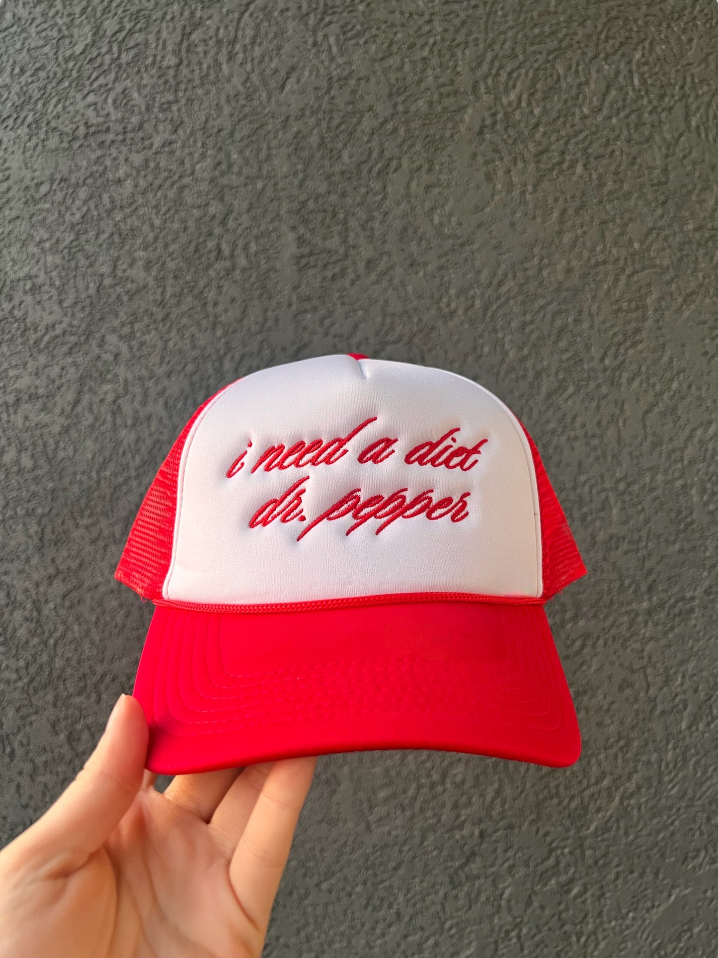 i need a diet dr. pepper trucker hat