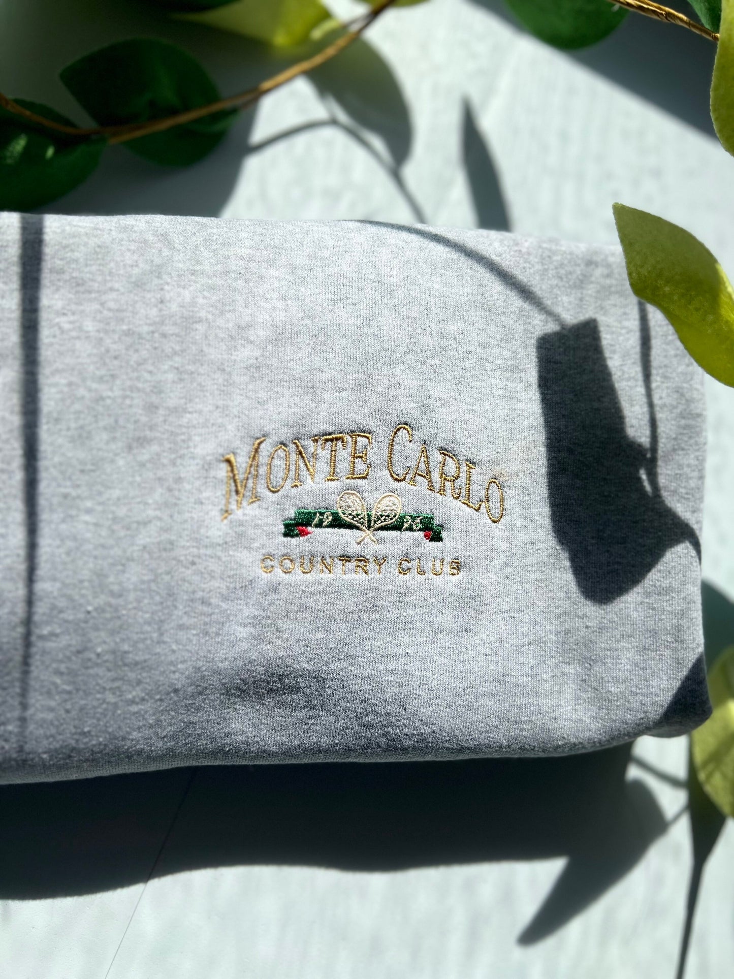 monte carlo embroidered crewneck