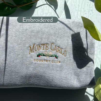 monte carlo embroidered crewneck