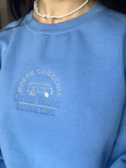 outer banks embroidered crewneck