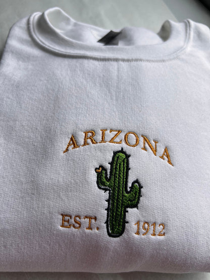 arizona embroidered crewneck